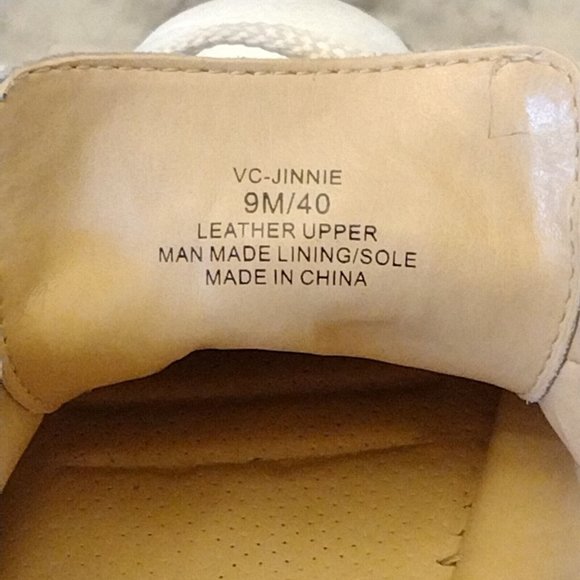 Vince Camuto VC Jinnie Women's Size 9M / 40 EU White Leather Shoe Sneaker &Twine - Picture 11 of 12